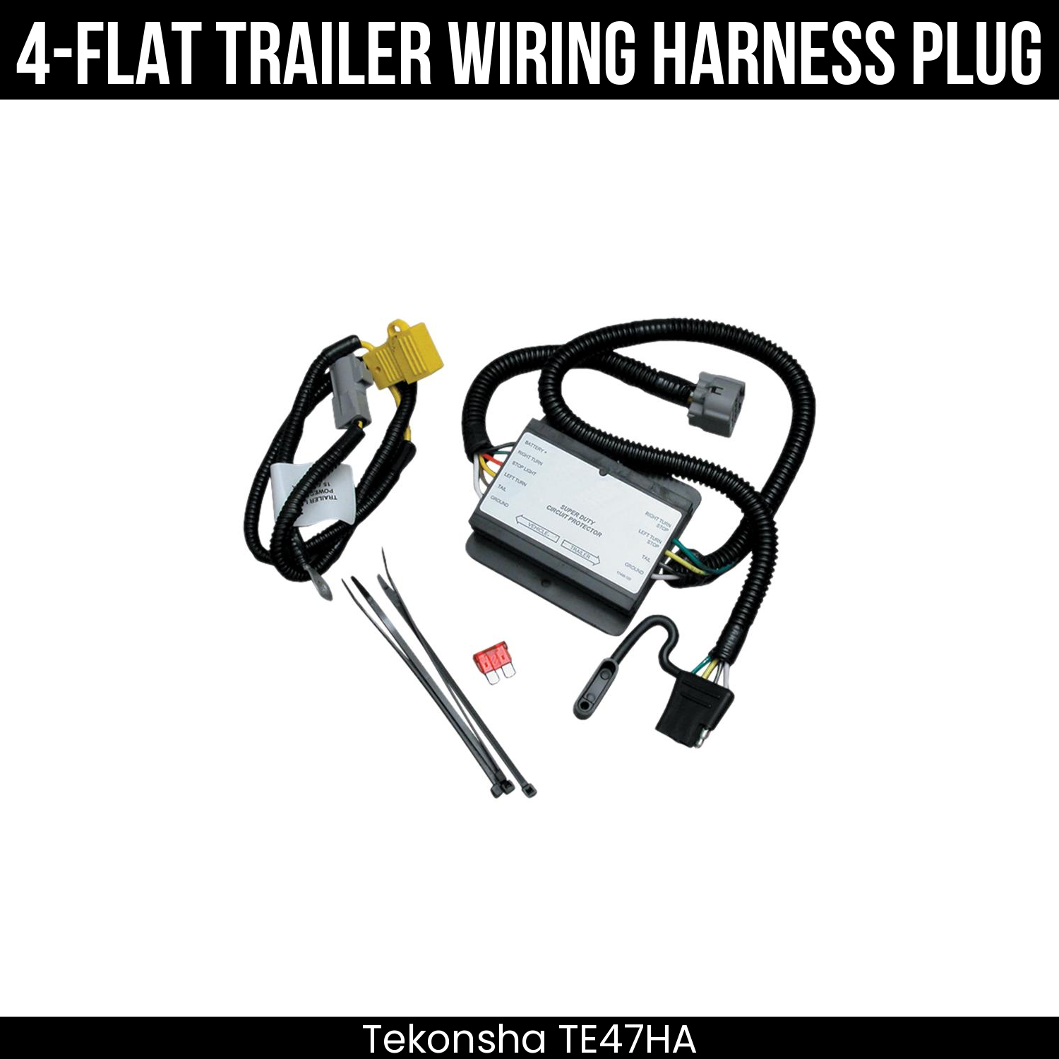 Trailer Wiring 4-Flat Plug Only
