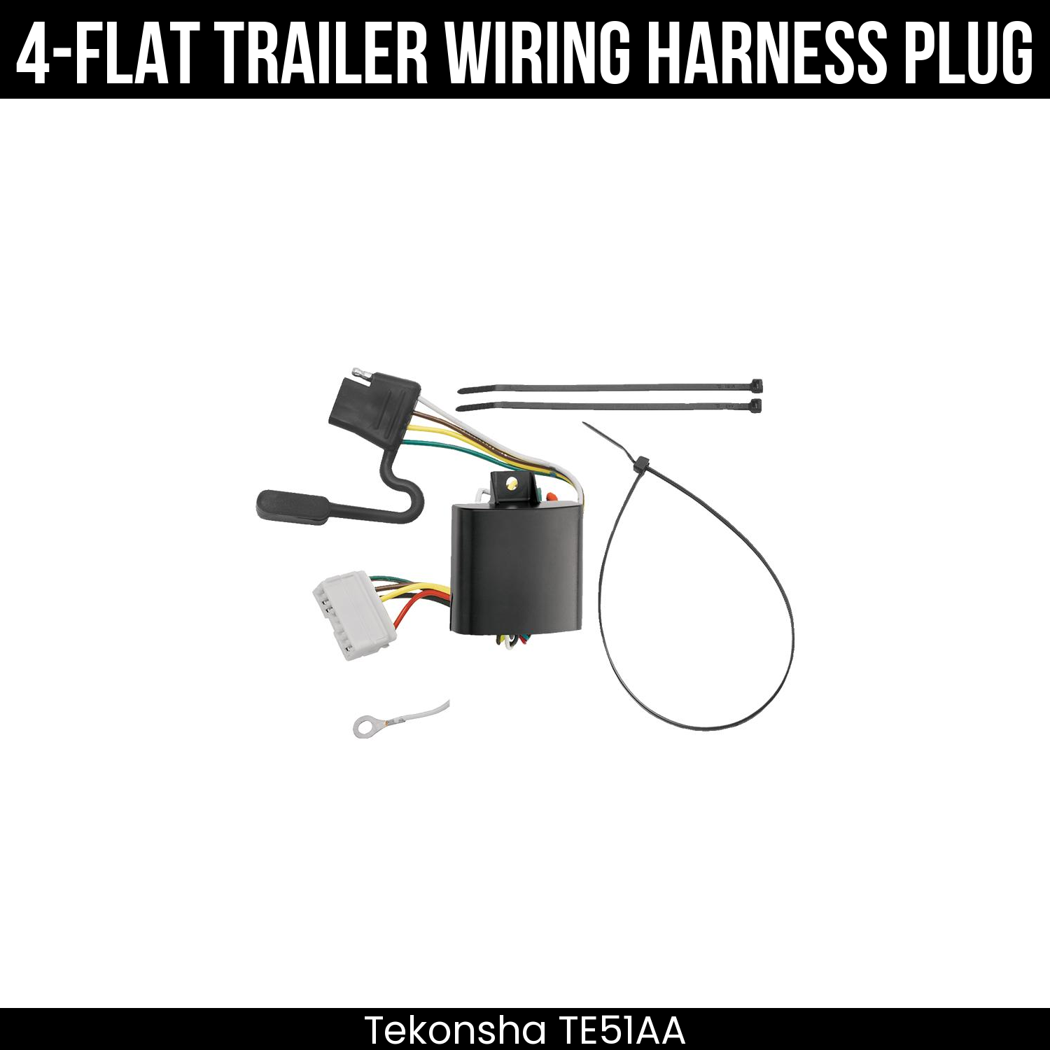 Trailer Wiring 4-Flat Plug Only