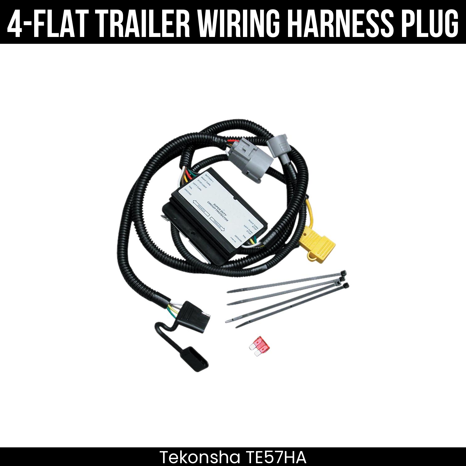 Trailer Wiring 4-Flat Plug Only