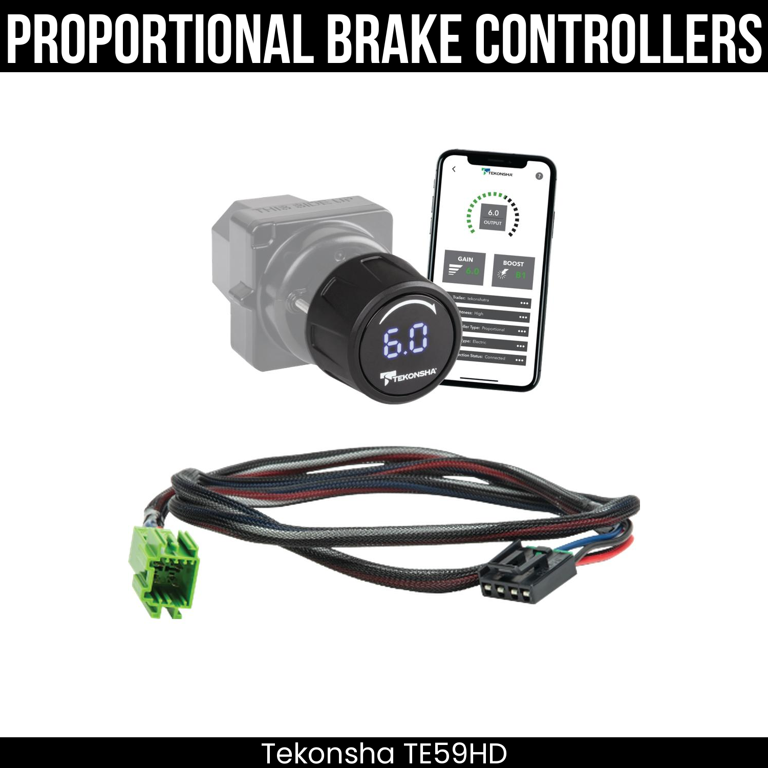 Tekonsha Prodigy iD Smart Brake Control , Plug Adapter