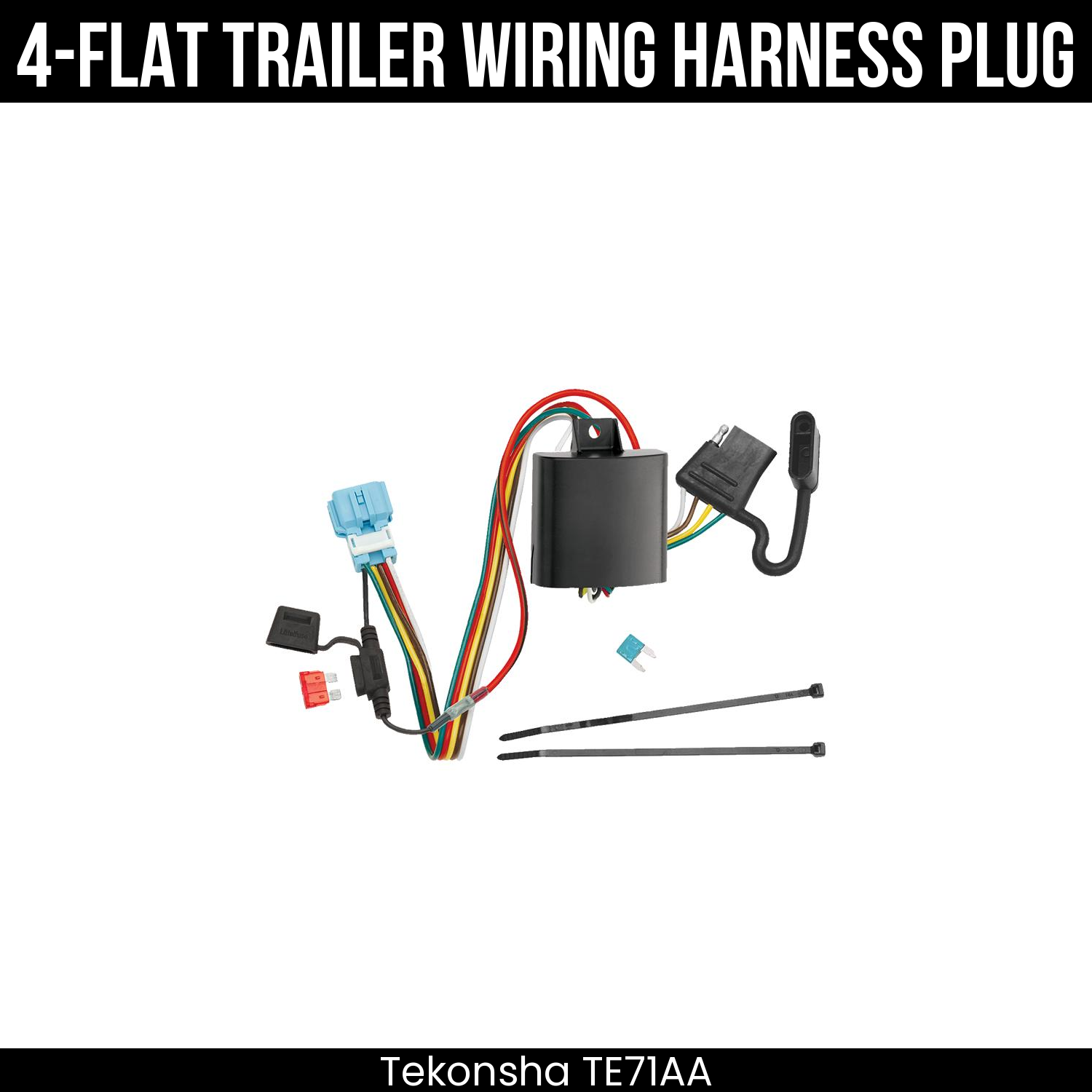 Trailer Wiring 4-Flat Plug Only