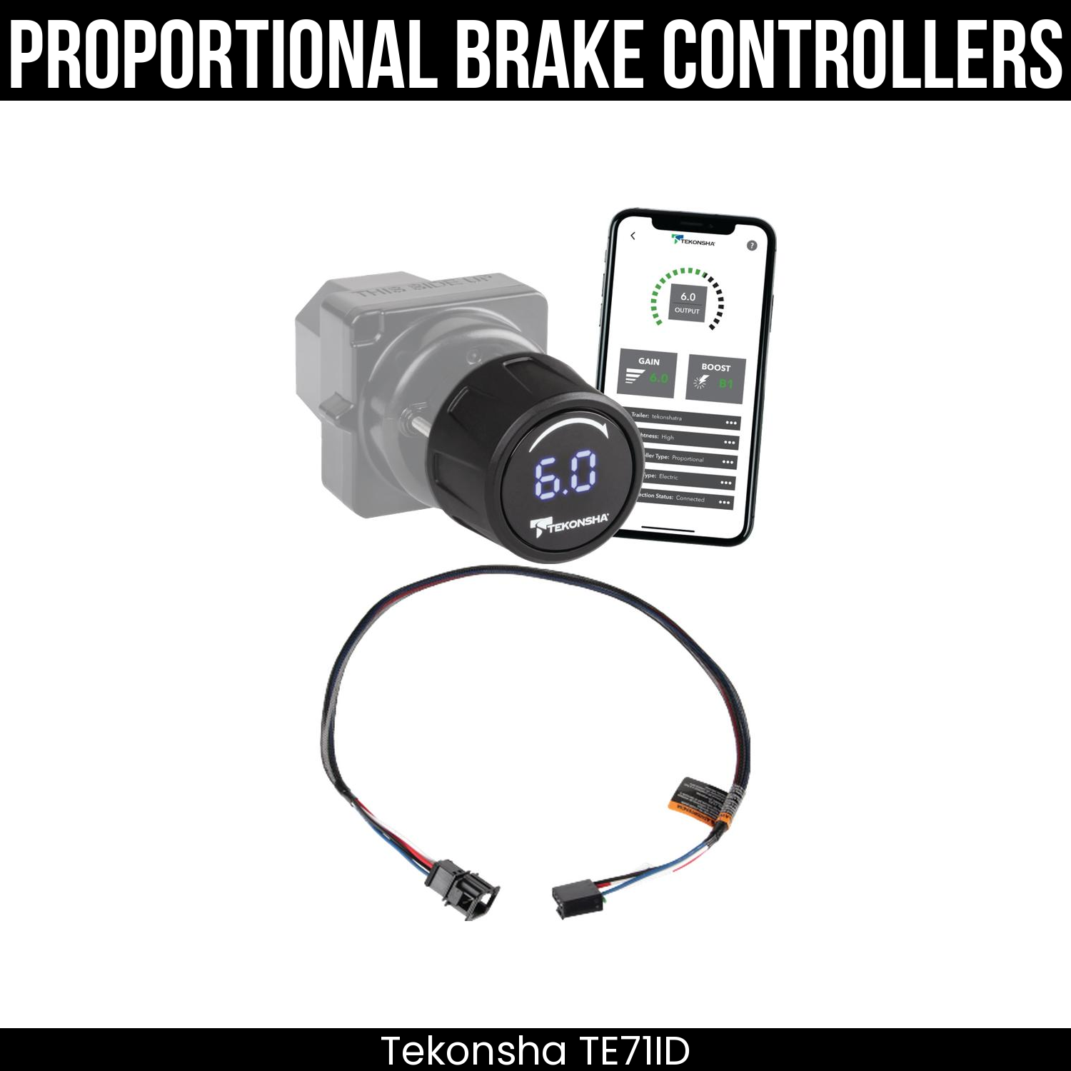 Tekonsha Prodigy iD Smart Brake Control , Plug Adapter