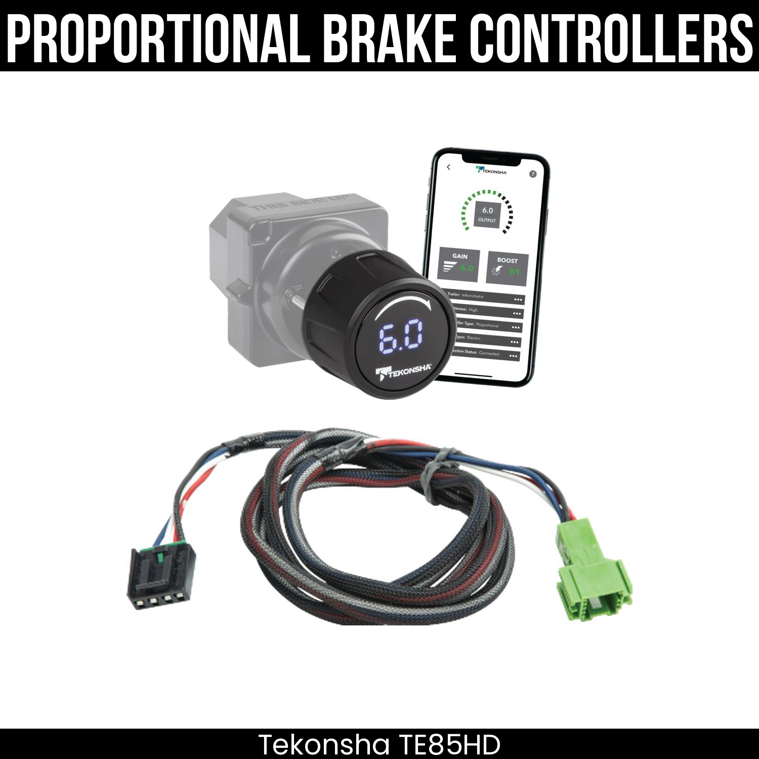 Tekonsha Prodigy iD Smart Brake Control , Plug Adapter
