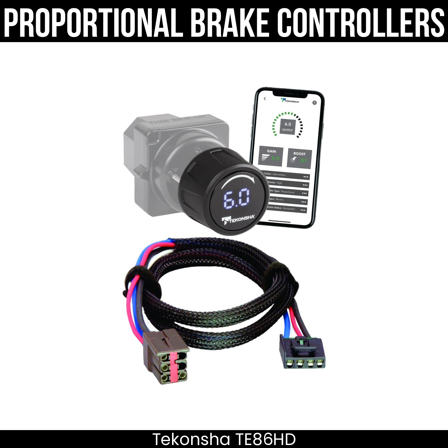 Tekonsha Prodigy iD Smart Brake Control , Plug Adapter
