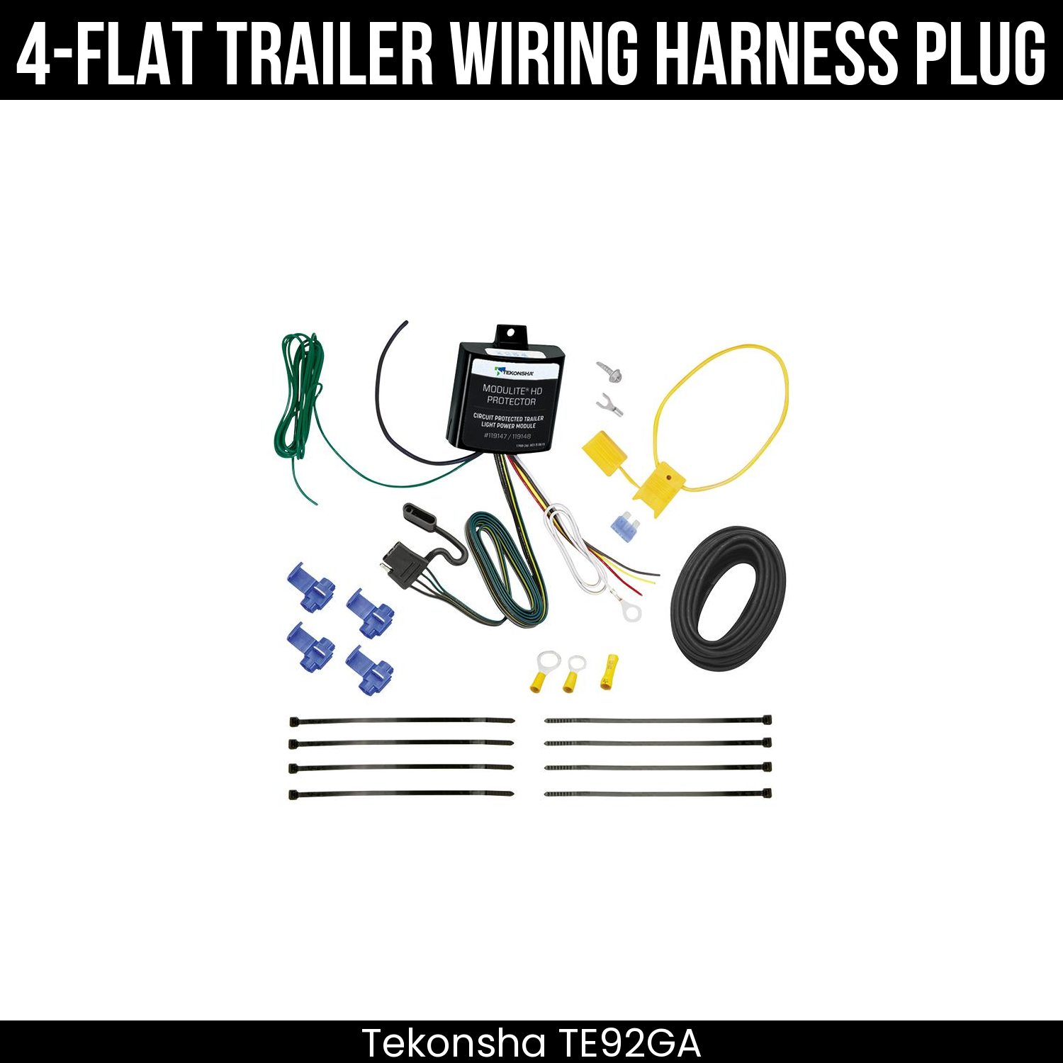 Trailer Wiring 4-Flat Plug Only