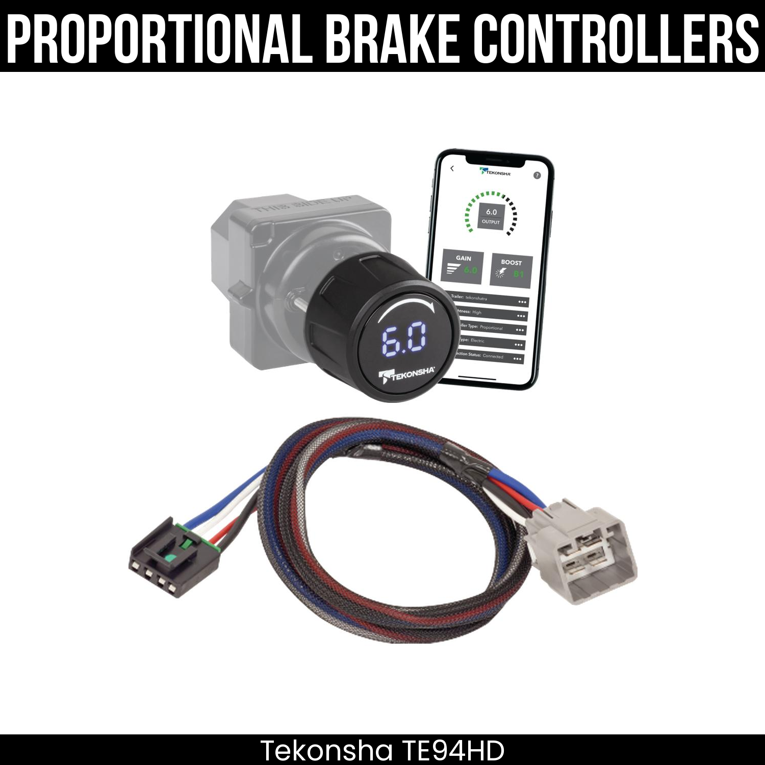 Tekonsha Prodigy iD Smart Brake Control , Plug Adapter